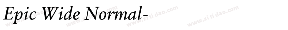 Epic Wide Normal字体转换